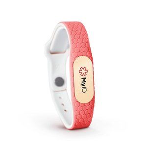 MyID Hive Band w/ Gold MyID Pod - Coral S|M